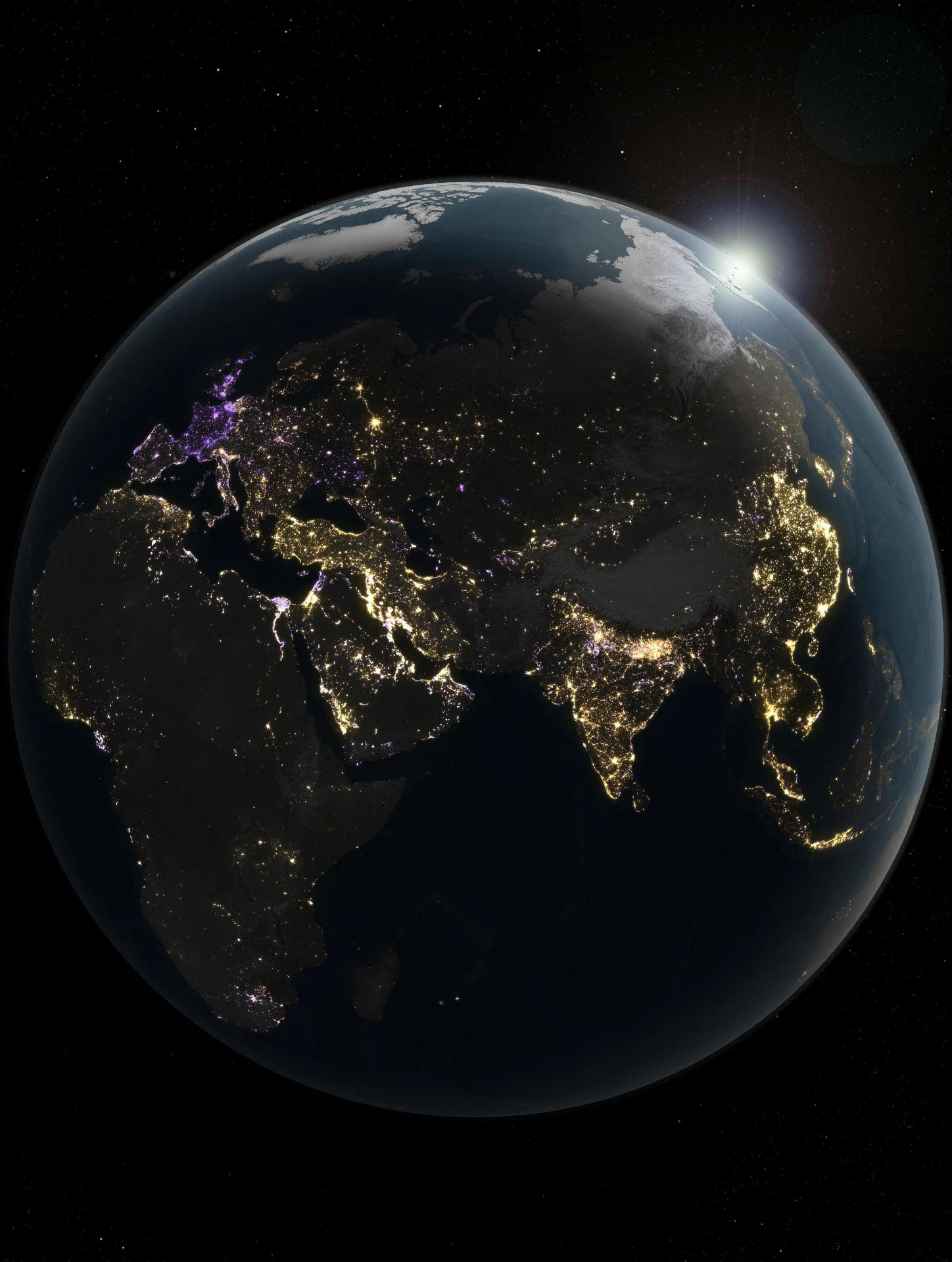 Earth at night
